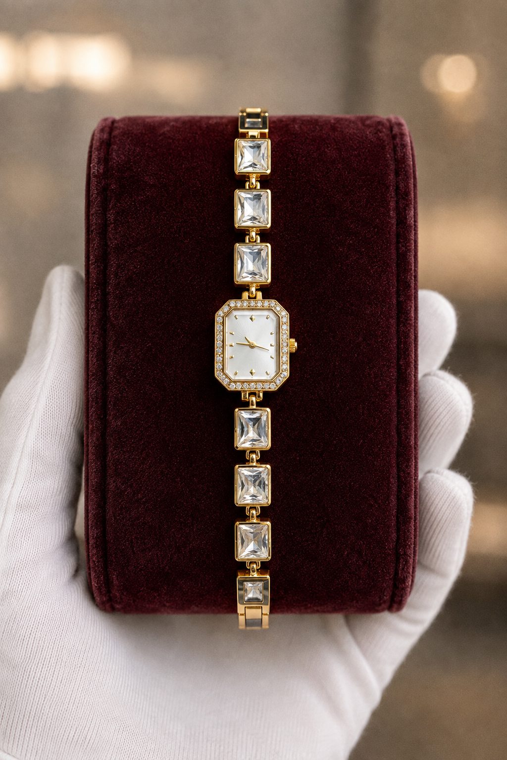Dikdörtgen Kristal Taşlı görsel 2