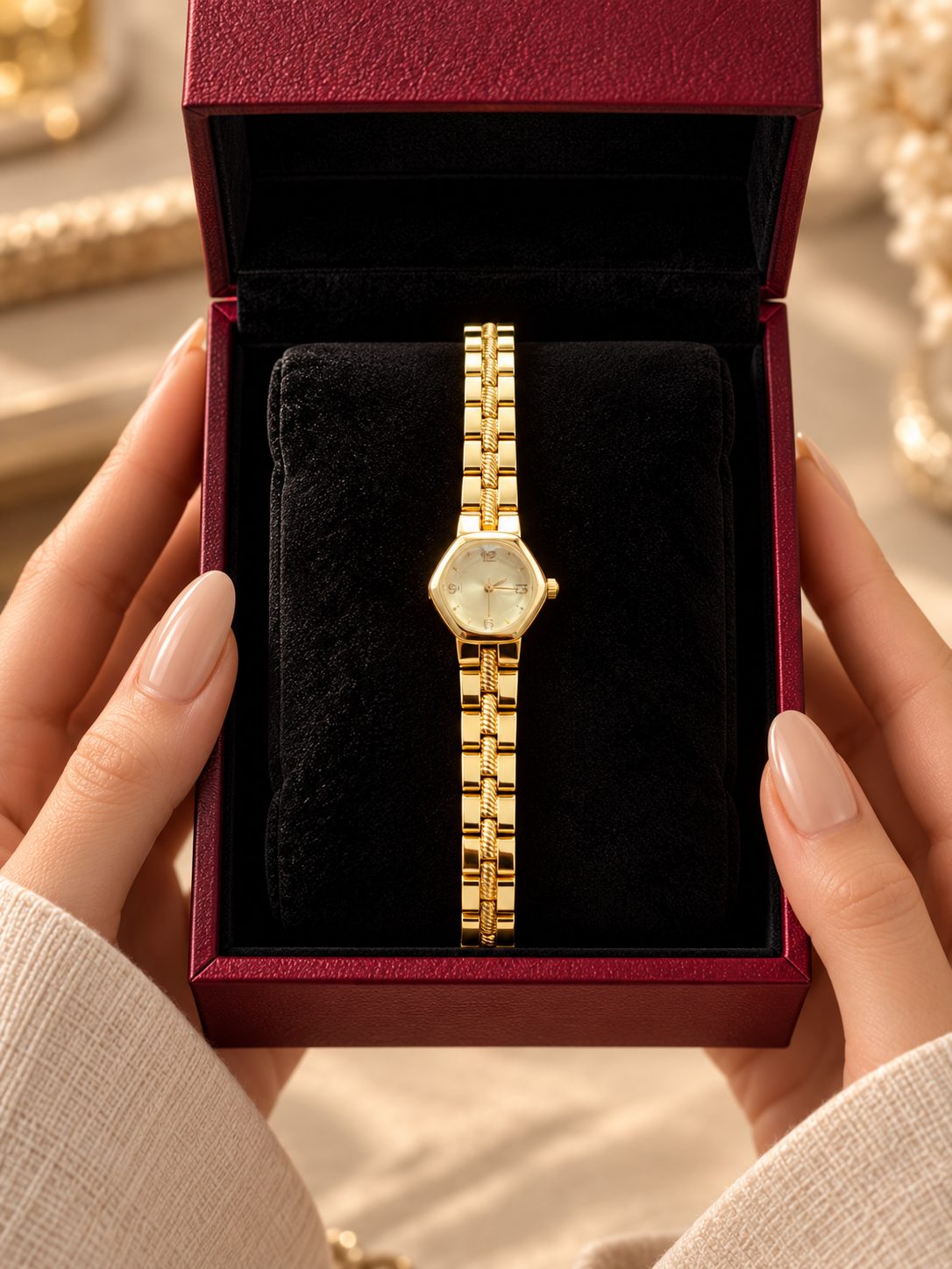 Gold Yuvarlak Küçük Kasa görsel 4