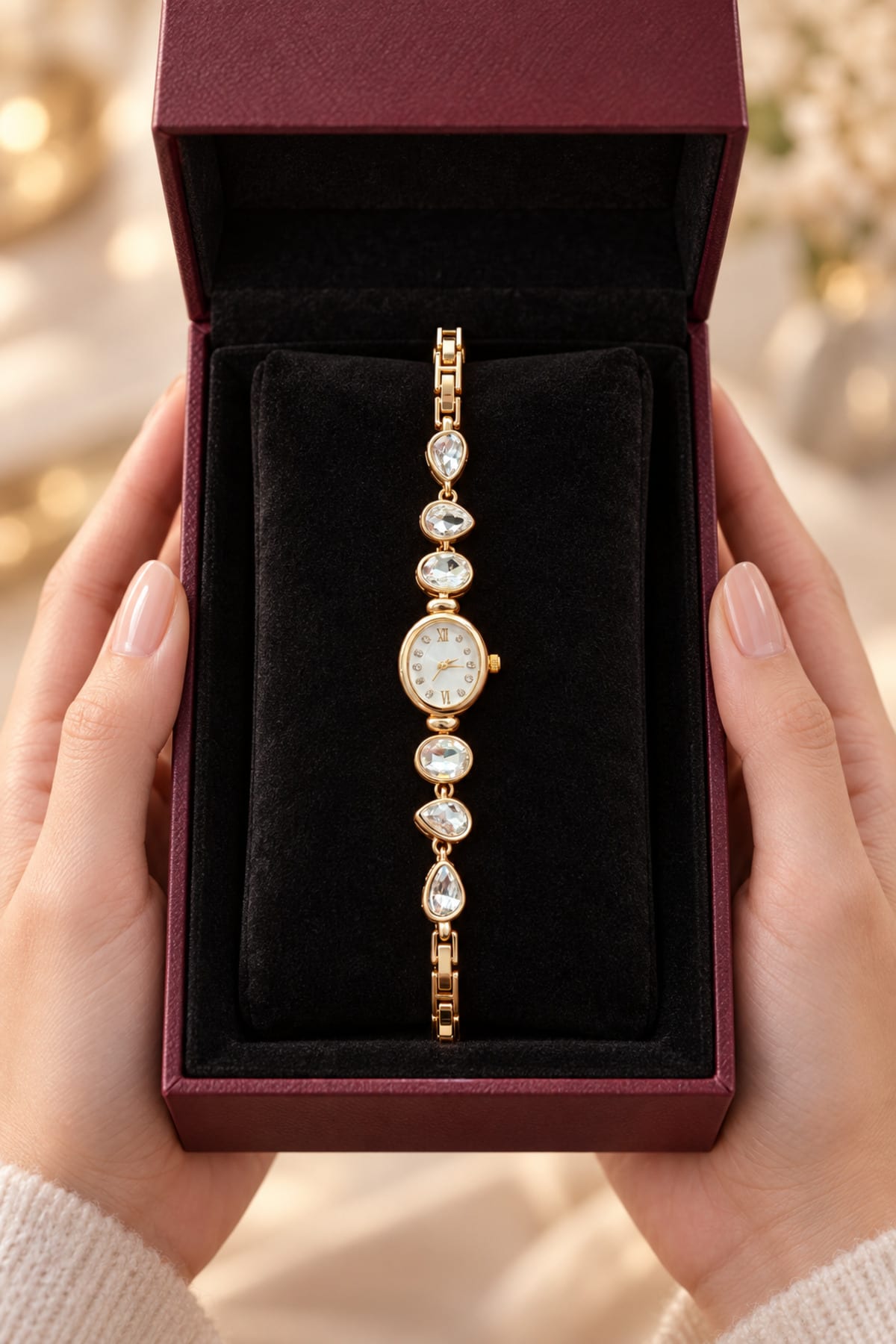 Kristal Taşlı Oval görsel 4