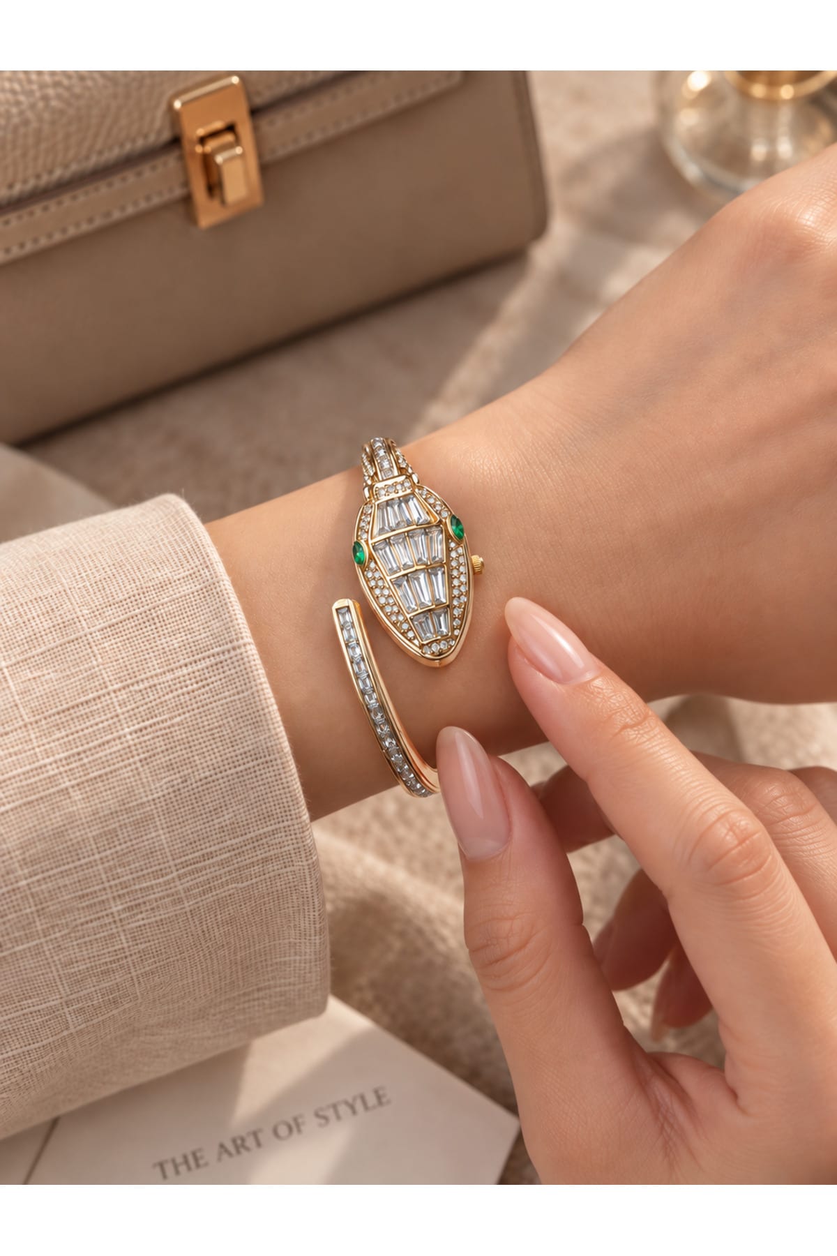 Yılan Model Gold kadın kol saati